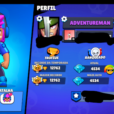 Conta brawl star OG com skins raras + conta clash royale com todas as cartas