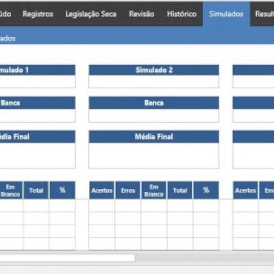 Planilha Excel - VBA Gerência e Controle de Estudos PRO - Entrega Imediata