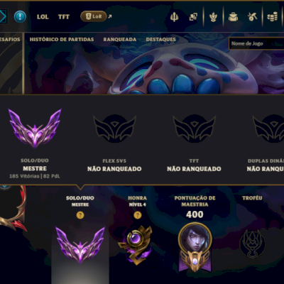 Mestre com 110 Champs e 86 Skins ( 82 PDL )