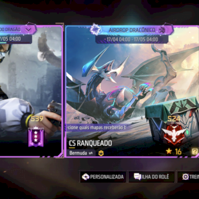 CONTA DE FREE FIRE ANTIGA COM VARIOS ITENS(SE FOR COMPRAR ME AVISA ANTES)