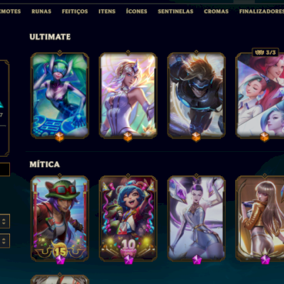 CONTA LOL COM 406 SKINS LVL304