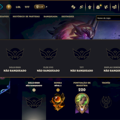 Unranked com 140 Champs e 33 Skins ( ADC / MID )