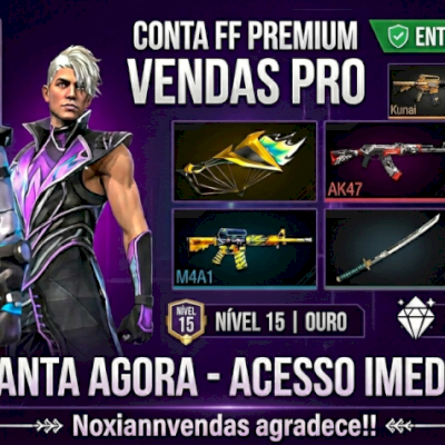 FREE FIRE! VENDO CONTA FREE FIRE LVL 15 + CONJUNTO SURFISTA E + 4 CONJUNTOS