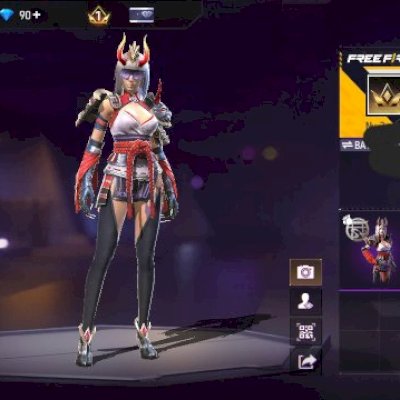 CONTA FF + LUA SANGRENTA + PRANCHA + MOCHILA + 90 DIAMANTES + EMOTE (SEU EMAIL)