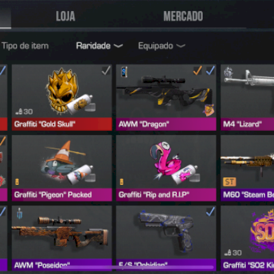 CONTA STANDOFF 2 LVL 60 C/ BUTTERFLY DRAGON GLASS . 290 reais gastos na conta!