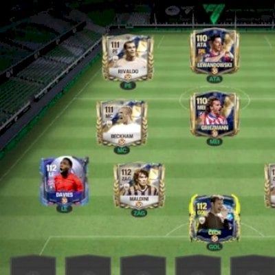 CONTA FC MOBLIE COM 112 DE GER E TODOS OS JOGADORES TITULARES COM 30 DE EVOLUÇÃO