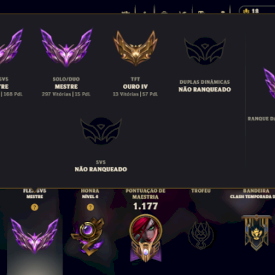 🔥 CONTA LOL — NÍVEL 1023 | +350 SKINS | MESTRE 🔥