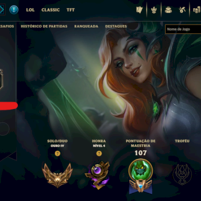 [Entrega Automática] Conta Lol Ouro, 56 Skins, 2 Lendárias, 40K Ea, Honra 4