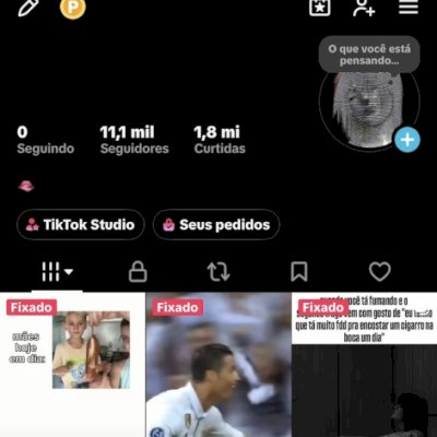 Conta di tiktok com 10k de seguidores e 1,8 milhões de curtidas