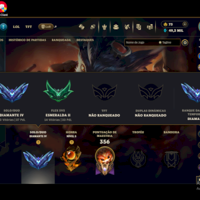 Conta Diamante ( 4 seasons seguidas) 115 skins