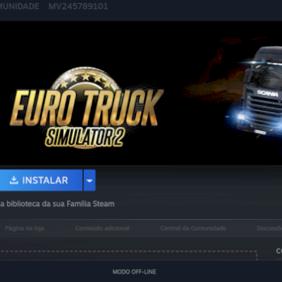 conta steam,eurotruck simulator 2, the florest , steam offline