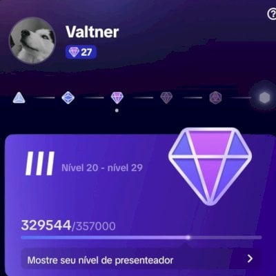 Conta LVL27 de presenteador
