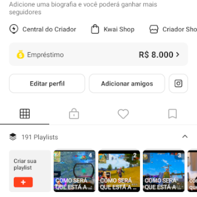 Vendo conta do Kwai com quase 90k Kwai shop incluso