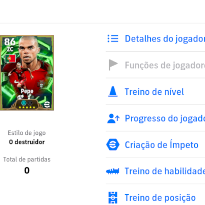 Conta efootball com Pepe 106