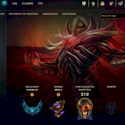 conta league of legends, Platina 3, 60 skins, level 69, upada a mão por mim