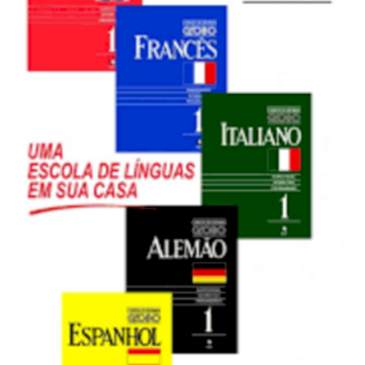CURSO DE IDIOMAS GLOBO (INGLES,ESPANHOL,FRANCES,ITALIANO,ALEMAO) TODOS OS LIVROS