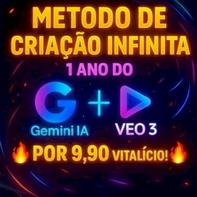 🚀 MÉTODO INFINITO – GEMINI IA + GOOGLE VEO 3 (1 ANO)