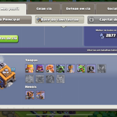 Cv 13 full (exct muros herois) + Conta do brawl stars com Shelly Star (do Beta))