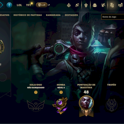 Conta Unranked LVL 30 / Smurf LoL