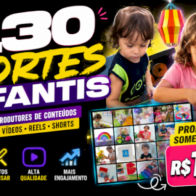 130 Cortes Infantis Virais para TikTok, Reels e Shorts-ENTREGA AUTOMÁTICA 🎯