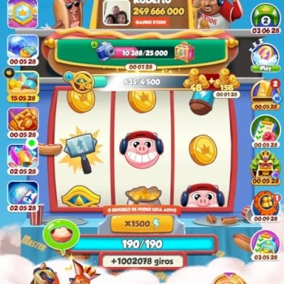 Conta Coin Master Top demais. 1.000.000,00 Milhão de Giros  78 Tokens