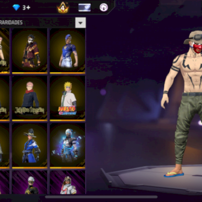 Conta Free Fire com itens raros