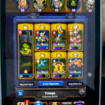 Conta Warcraft Rumble, 141 emblemas (sigils) com feitiço da Onyxia (deep breath)