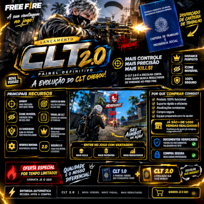 PAINEL CLT 2.0 — AIMBOT + AUXÍLIO DE MIRA | 8 A 10 KILLS POR PARTIDA