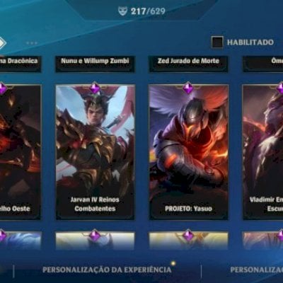 CONTA WILD RIFT 217 SKINS