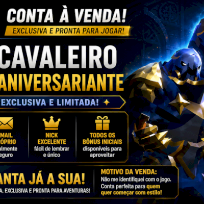 Conta nova com Skin de aniversário