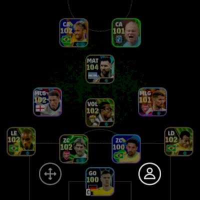 Conta efootball, Pack do Ney,Pack do Messi,Pack inglaterra,Edgar Davids,RobCarlo