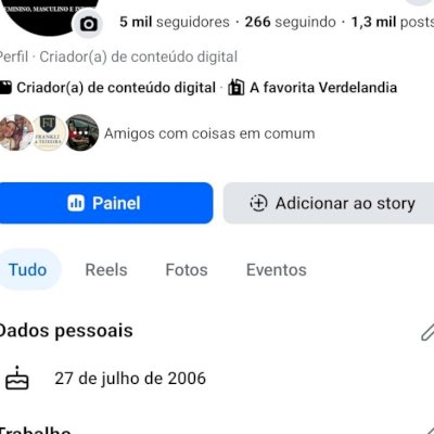 Vendo conta do Facebook com 5k de seguidores