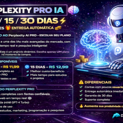 PERPLEXITY PRO IA 🧠 | 7 / 15 / 30 DIAS ⚡