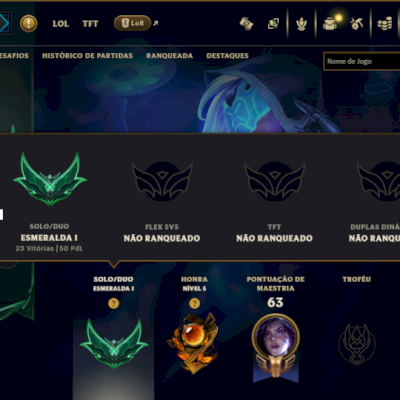 Esmeralda 1 com 85 Champs e 16 Skins