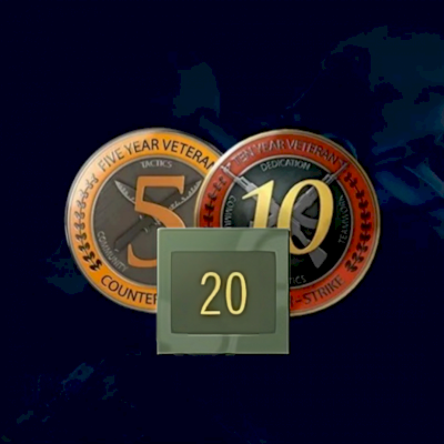 Conta Steam 20 anos com CS e CS 2
