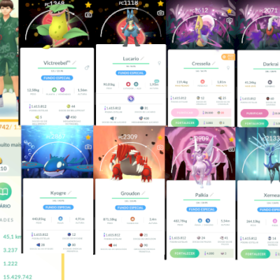 Conta nível 51 c/ Pokémons Incríveis, +1.6M STARDUST, +157 Lendários(14 Shiny)