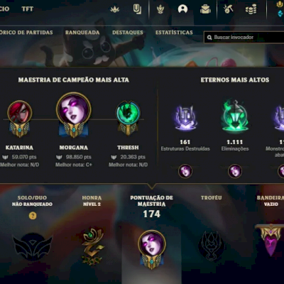 Conta de league of legends