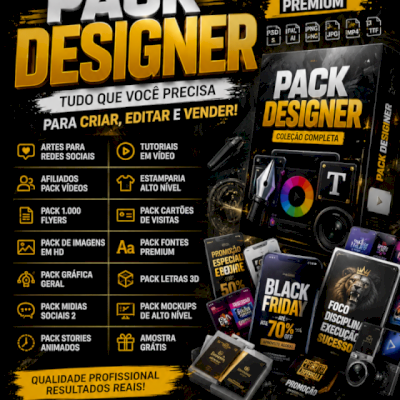 PACK DESIGNER COMPLETO – +10.000 Arquivos Premium Para Criar e Vender! 🔥
