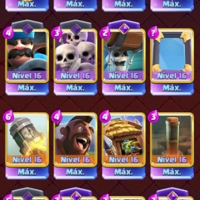 Conta Clash royale com 70 cartas nv16. 32 evoluções. Torre 16 conta toda full