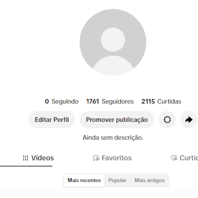 CONTA TIK TOK 1,7K SEG E 2,1K DE CURTIDAS (CONTAS TIK TOK)