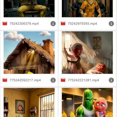 Pack vídeos histórias frutas ia