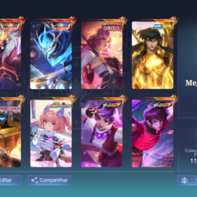 Conta com muitas skins quase todas da kagura