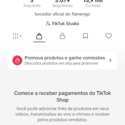 CONTA DO TIKTOK COM SHOP ATIVO +3K SEGUIDORES, +15,9K CURTIDAS