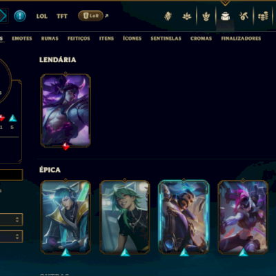 Mestre com 55 Champs e 12 Skins