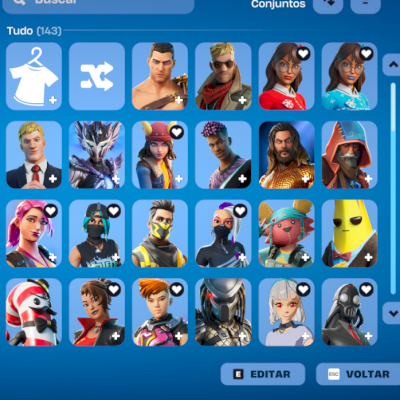 Conta fortnite com itens raros