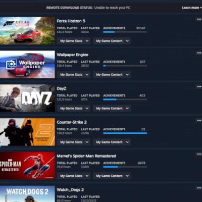 CONTA STEAM 1.2k GASTO,ELDEN RING,2 SPIDER MAN,FORZA HORIZON 5,GTAV