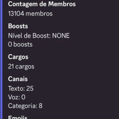 Servidor discord 13k+ de membros