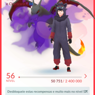 CONTA LVL 56 |✨51 SHINY |💯83 HUNDO |💯1 SHUNDO |🌙49 LENDÁRIO |💎5M STARDUST