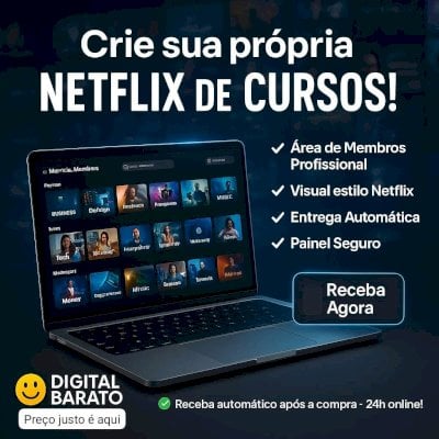 🔥 Tenha sua Área de Membros Estilo Netflix 🎬 e organize seus infoprodutos fác