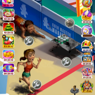 Conta Coin master Nível 364, Raposa 152, Tigre 214, 184935 estrelas